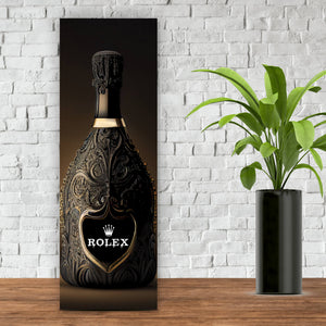 Aluminiumbild gebürstet Luxury Champagne No.2 Panorama Hoch