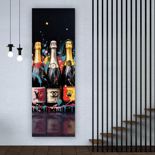 Leinwandbild Luxury Champagne No.3 Panorama Hoch