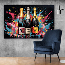 Lade das Bild in den Galerie-Viewer, Leinwandbild Luxury Champagne No.3 Querformat
