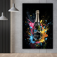 Lade das Bild in den Galerie-Viewer, Aluminiumbild gebürstet Luxury Champagne No.4 Hochformat

