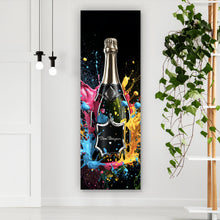 Lade das Bild in den Galerie-Viewer, Aluminiumbild gebürstet Luxury Champagne No.4 Panorama Hoch
