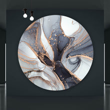Lade das Bild in den Galerie-Viewer, Aluminiumbild gebürstet Luxury Fluid Art Kreis
