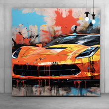 Lade das Bild in den Galerie-Viewer, Poster Luxus Sportwagen Pop Art Quadrat
