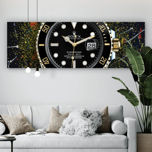 Poster Luxus Uhr Pop Art Dark Panorama