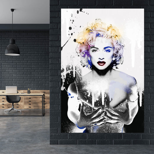 Aluminiumbild gebürstet Madonna Abstrakt Hochformat