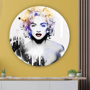 Aluminiumbild gebürstet Madonna Abstrakt Kreis