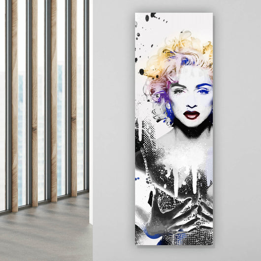 Aluminiumbild gebürstet Madonna Abstrakt Panorama Hoch
