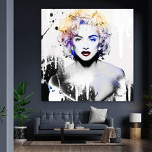 Lade das Bild in den Galerie-Viewer, Aluminiumbild gebürstet Madonna Abstrakt Quadrat
