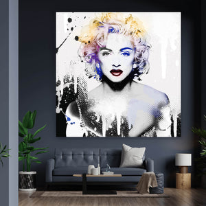 Aluminiumbild Madonna Abstrakt Quadrat