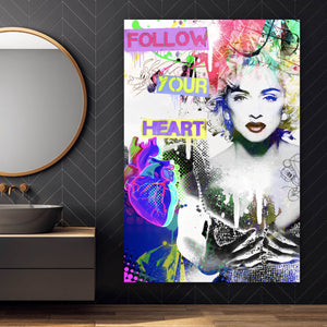 Aluminiumbild Madonna Pop Art Hochformat
