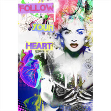Lade das Bild in den Galerie-Viewer, Leinwandbild Madonna Pop Art Hochformat
