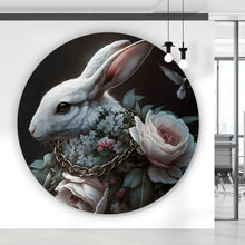 Lade das Bild in den Galerie-Viewer, Aluminiumbild Majestätischer Hase Digital Art Kreis
