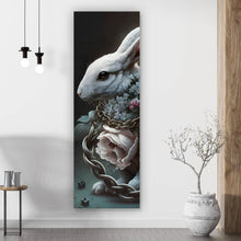 Lade das Bild in den Galerie-Viewer, Aluminiumbild gebürstet Majestätischer Hase Digital Art Panorama Hoch
