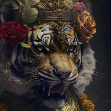 Lade das Bild in den Galerie-Viewer, Spannrahmenbild Majestätischer Tiger Quadrat
