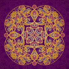 Lade das Bild in den Galerie-Viewer, Spannrahmenbild Mandala im Ost Stil Quadrat
