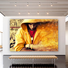 Lade das Bild in den Galerie-Viewer, Acrylglasbild Mann mit Kapuzenpulli Querformat
