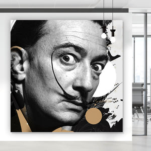 Aluminiumbild gebürstet Salvador Dali Modern Art Quadrat