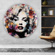 Lade das Bild in den Galerie-Viewer, Aluminiumbild gebürstet Marilyn Abstrakt No.1 Kreis

