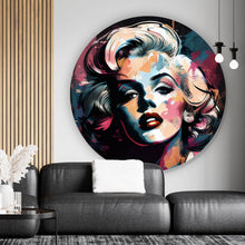 Lade das Bild in den Galerie-Viewer, Aluminiumbild gebürstet Marilyn Abstrakt No.2 Kreis

