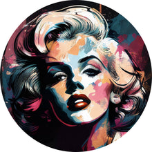 Lade das Bild in den Galerie-Viewer, Aluminiumbild gebürstet Marilyn Abstrakt No.2 Kreis
