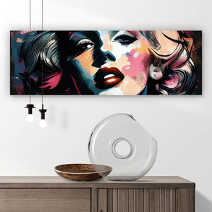 Aluminiumbild gebürstet Marilyn Abstrakt No.2 Panorama