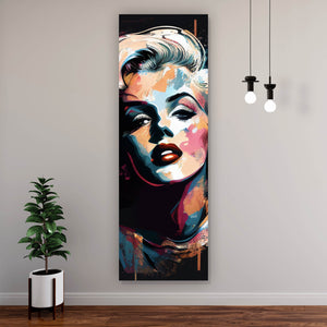Aluminiumbild gebürstet Marilyn Abstrakt No.2 Panorama Hoch