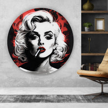 Lade das Bild in den Galerie-Viewer, Aluminiumbild gebürstet Marilyn Abstrakt No.3 Kreis
