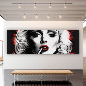 Aluminiumbild gebürstet Marilyn Abstrakt No.3 Panorama