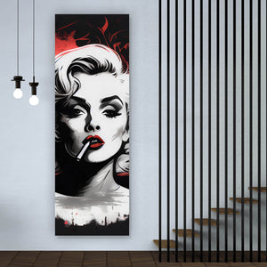 Aluminiumbild gebürstet Marilyn Abstrakt No.3 Panorama Hoch