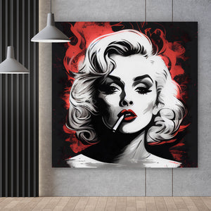 Aluminiumbild gebürstet Marilyn Abstrakt No.3 Quadrat