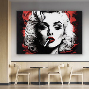 Aluminiumbild gebürstet Marilyn Abstrakt No.3 Querformat