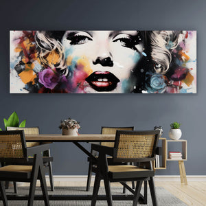 Aluminiumbild gebürstet Marilyn Abstrakt No.1 Panorama
