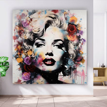 Lade das Bild in den Galerie-Viewer, Aluminiumbild gebürstet Marilyn Abstrakt No.1 Quadrat
