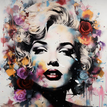 Lade das Bild in den Galerie-Viewer, Aluminiumbild Marilyn Abstrakt No.1 Quadrat
