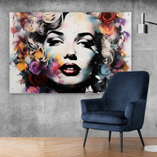 Lade das Bild in den Galerie-Viewer, Aluminiumbild gebürstet Marilyn Abstrakt No.1 Querformat
