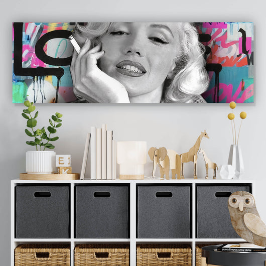Leinwandbild Marilyn Portrait Pop Art Panorama
