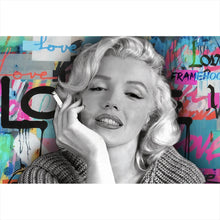 Lade das Bild in den Galerie-Viewer, Aluminiumbild Marilyn Portrait Pop Art Querformat
