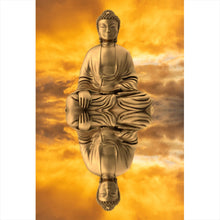 Lade das Bild in den Galerie-Viewer, Aluminiumbild Meditierender Buddha Hochformat
