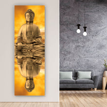 Lade das Bild in den Galerie-Viewer, Leinwandbild Meditierender Buddha Panorama Hoch

