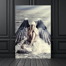 Lade das Bild in den Galerie-Viewer, Leinwandbild Meeres Engel Hochformat
