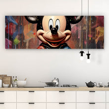 Lade das Bild in den Galerie-Viewer, Acrylglasbild Mickey Graffitiy Abstrakt Panorama
