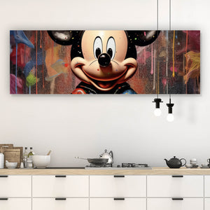 Acrylglasbild Mickey Graffitiy Abstrakt Panorama