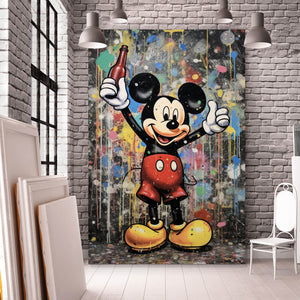 Poster Micky mit Kola Abstrakt Hochformat