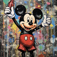 Lade das Bild in den Galerie-Viewer, Poster Micky mit Kola Abstrakt Quadrat

