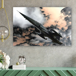 Poster Militär Flugzeug Querformat