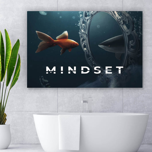 Poster Mindset Fish Querformat