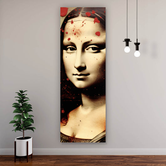 Aluminiumbild Mona Lisa Portrait Abstrakt Panorama Hoch