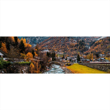 Lade das Bild in den Galerie-Viewer, Leinwandbild Monte Rosa im Herbst Panorama
