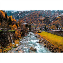 Lade das Bild in den Galerie-Viewer, Aluminiumbild Monte Rosa im Herbst Querformat
