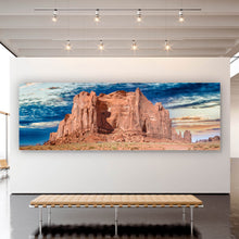 Lade das Bild in den Galerie-Viewer, Aluminiumbild gebürstet Monument Valley Panorama

